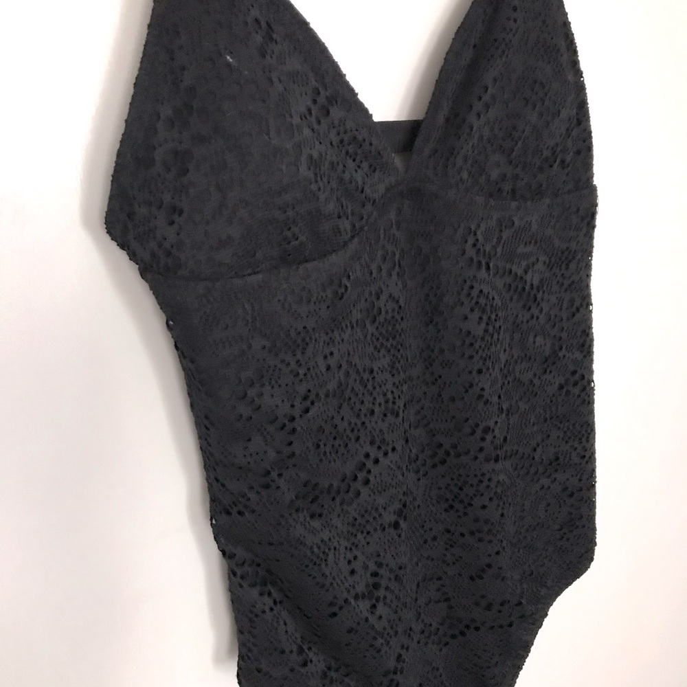 Mossimo Black Strappy One Piece Swimsuit
